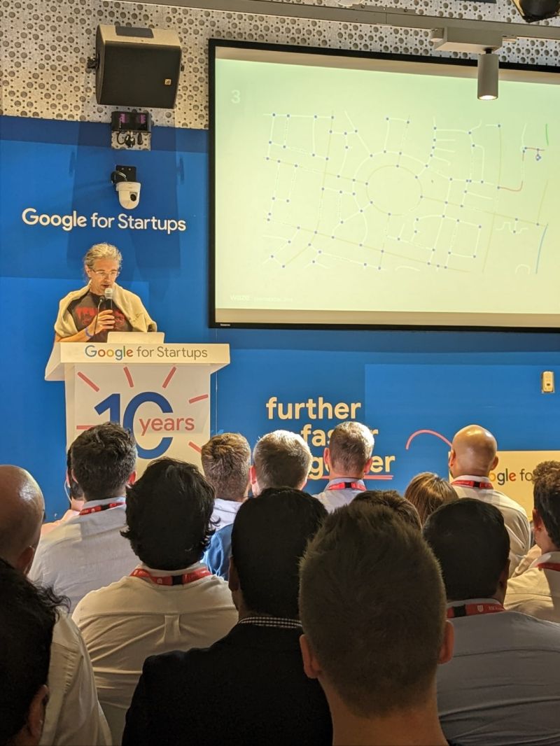 Participants listening to a speaker at Google for Startups during the IESE Tel Aviv visit in April 2023.